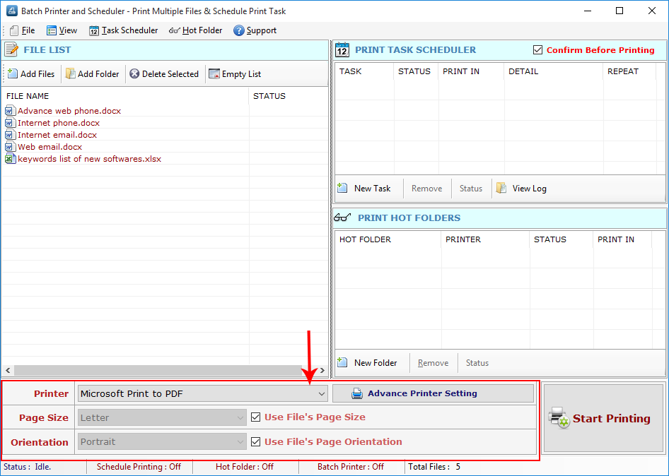 Batch Printer and Scheduler