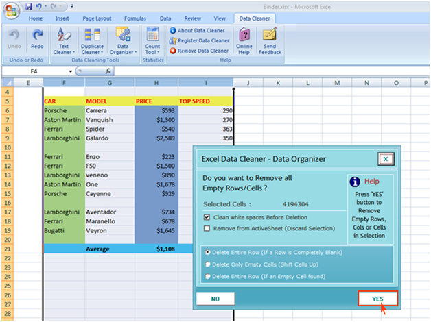 Excel Data Cleaner