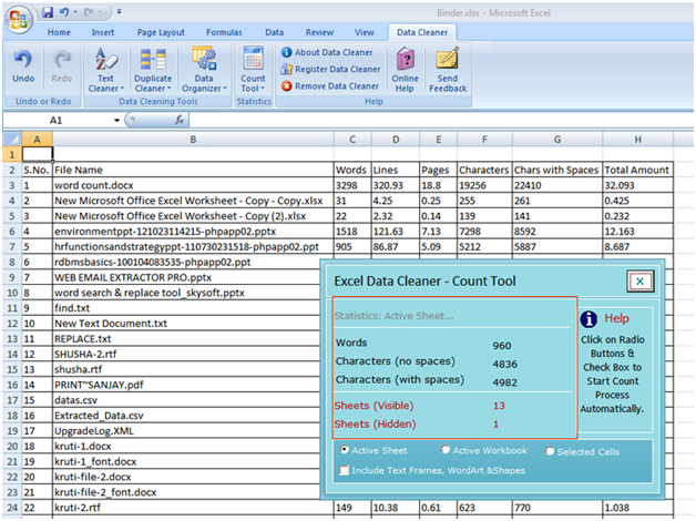 Excel Data Cleaner