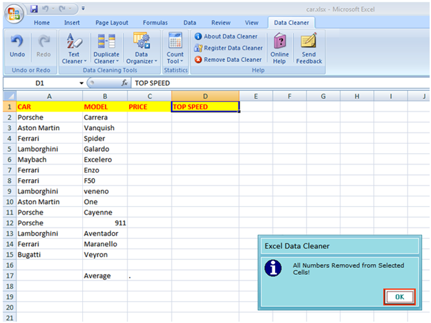 Excel Data Cleaner