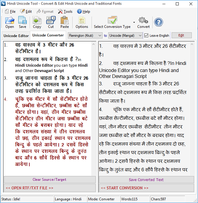 hindi unicode tool