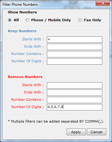 Internet Number Extractor