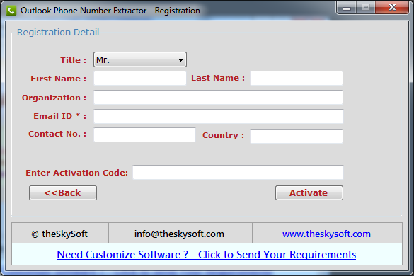 Outlook Number Extractor