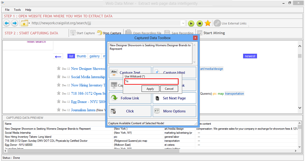 Web Data Miner