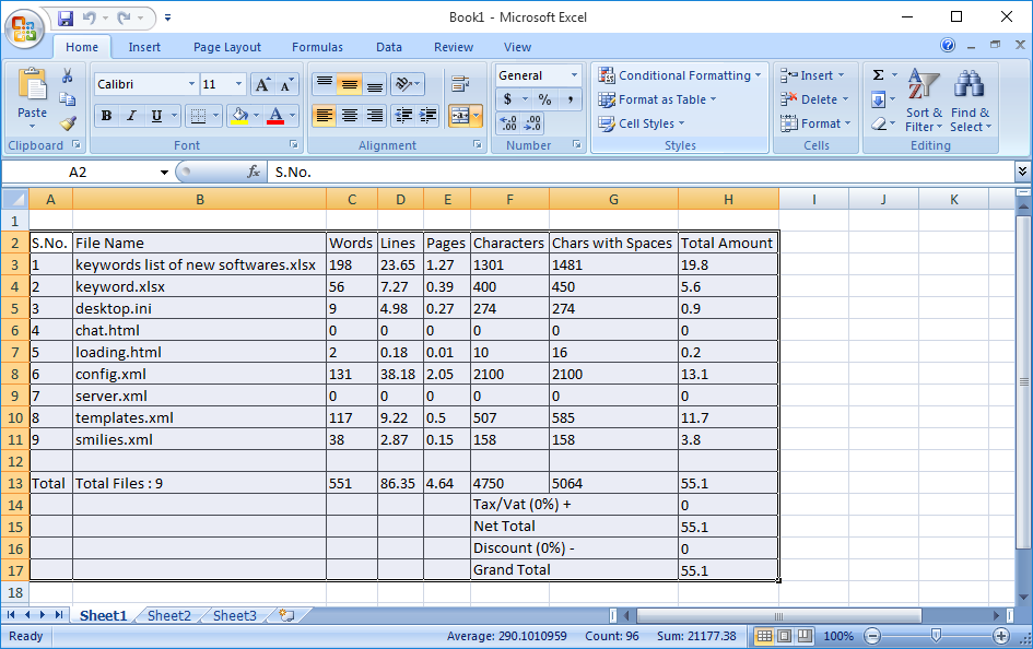 Word Count Tool