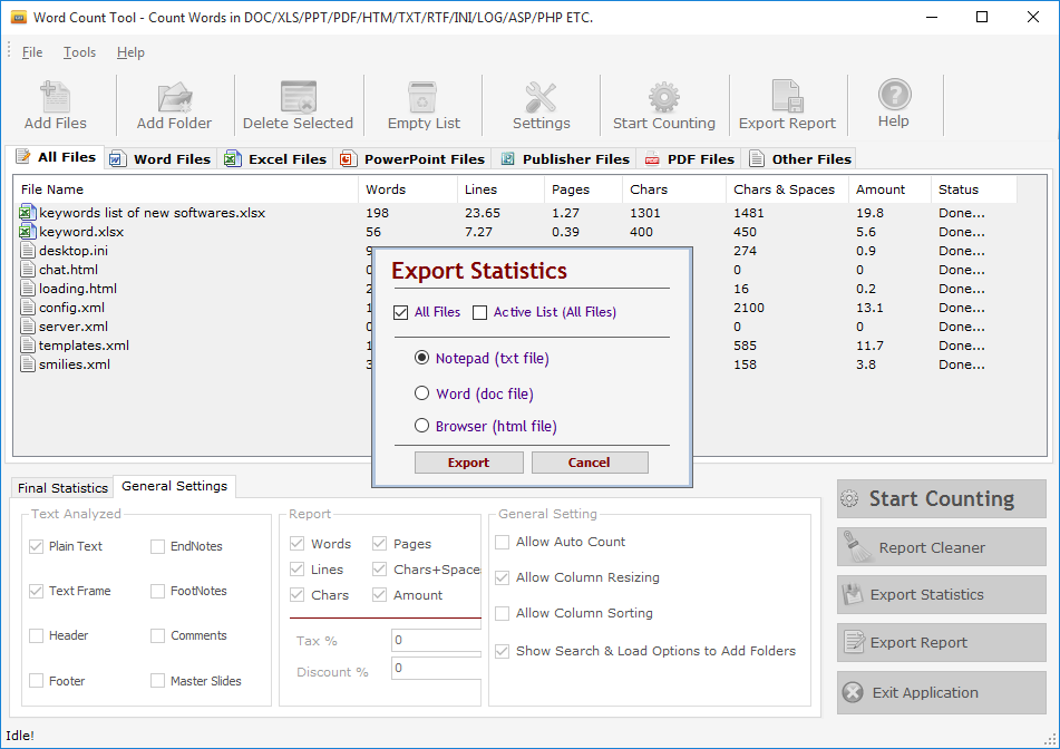 Word Count Tool